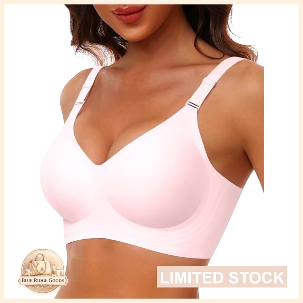 Seamless Full Coverage Wireless Bra Soft Support … - image 1